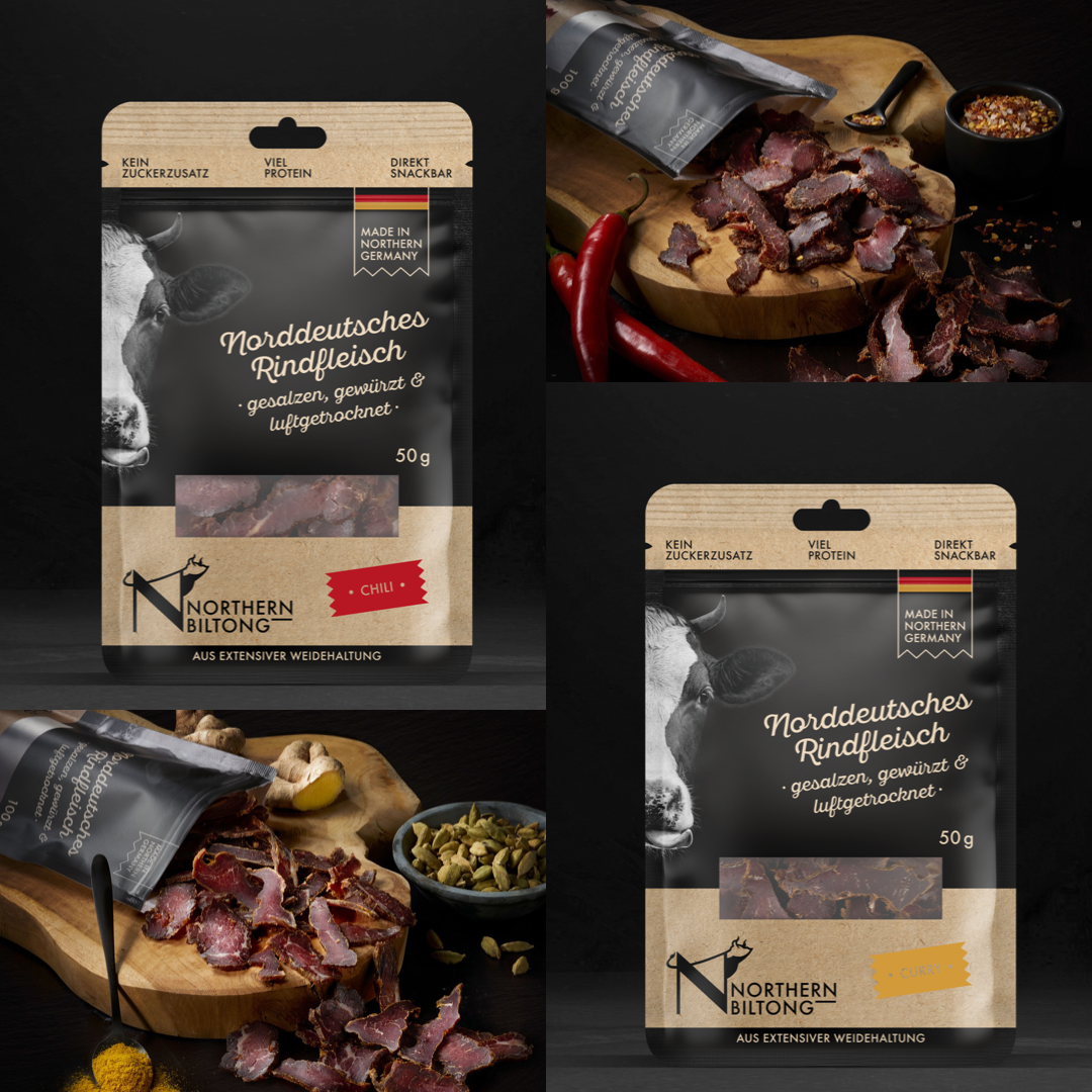 Biltong Chili Curry Trockenfleisch