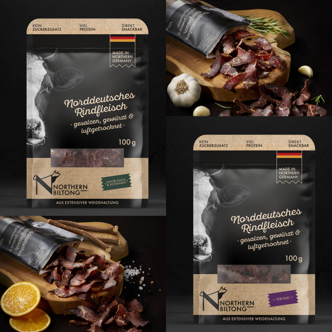 Biltong Knoblauch Rosmarin Teriyaki Trockenfleisch