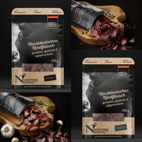 Biltong Original Knoblauch Rosmarin Trockenfleisch